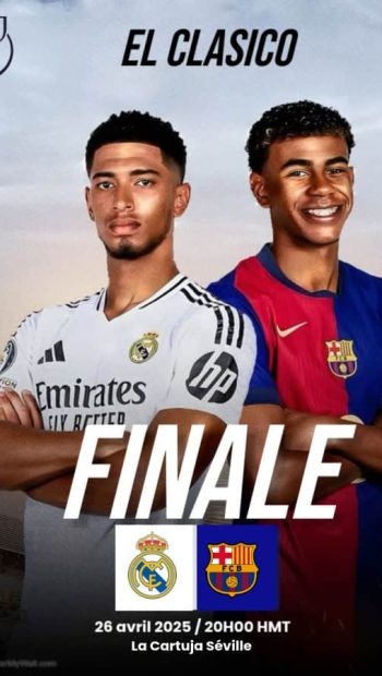 Modern Minimal Real Madrid Vs Barcelona Final Pamflet (letter As) - Fait avec PosterMyWall